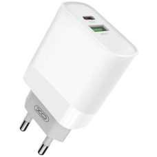 Сетевое зарядное устройство XO 3USB L64 (QC3.0+PD) White