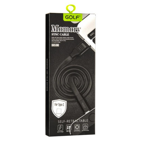Кабель USB Golf Momory GC-56t Type-C (черный \ Black)