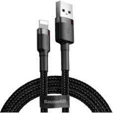Кабель USB Baseus Cafule Lightning Cable (2.4A/1m) (CALKLF-B) (Сірий / Чорний)