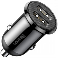 Автомобильное зарядное устройство Baseus 2USB Grain Pro (4.8A) (CCALLP-01) (Черный / Black) (Класс А)
