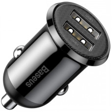 Автомобільне зарядний пристрій Baseus 2USB Grain Pro (4.8A) (CCALLP-01) (Чорний / Black)