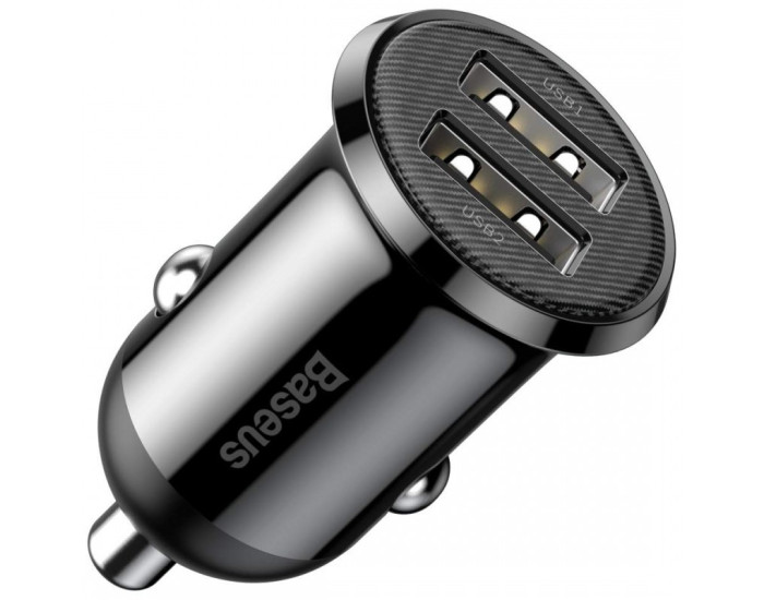 Автомобільне зарядний пристрій Baseus 2USB Grain Pro (4.8A) (CCALLP-01) (Чорний / Black)
