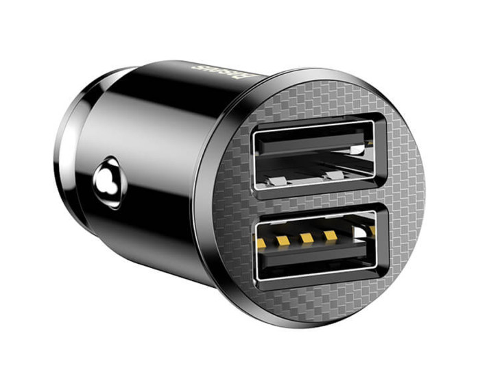 Автомобільне зарядний пристрій Baseus 2USB Grain Pro (4.8A) (CCALLP-01) (Чорний / Black)