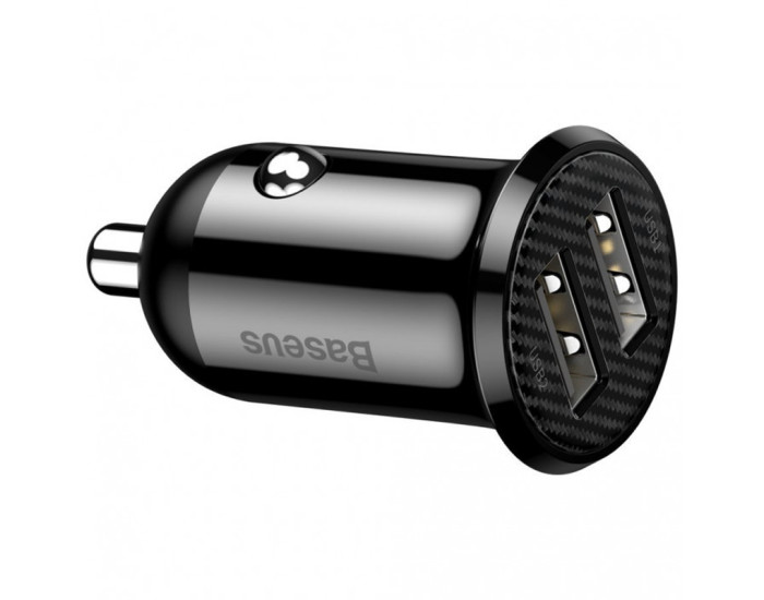 Автомобільне зарядний пристрій Baseus 2USB Grain Pro (4.8A) (CCALLP-01) (Чорний / Black)