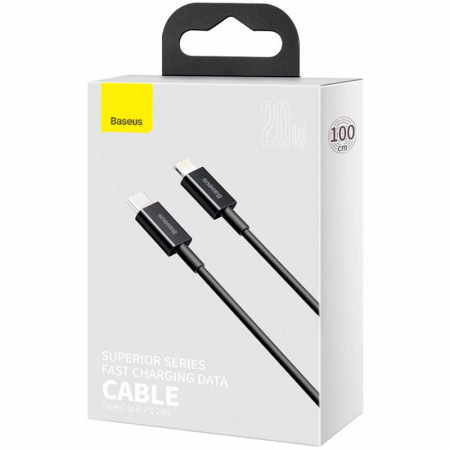 Кабель USB Baseus Superior Series Type-C/Lightning (20W/1m) (CATLYS-A01) Черный