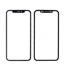 Стекло фронтальное c OCA-пленкой iPhone 11, черное с рамкой, с олефобным покрытием, с сеткой динамика, оригинал