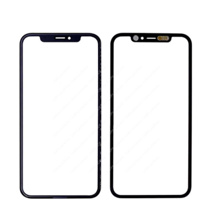 Скло фронтальне c OCA-пленкой iPhone 11, чорне з рамкою, з олефобним покриттям, з сіткою динаміка, оригінал
