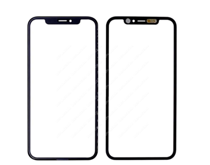 Скло фронтальне c OCA-пленкой iPhone 11, чорне з рамкою, з олефобним покриттям, з сіткою динаміка, оригінал