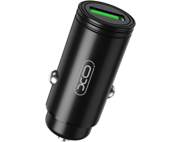 Автомобильное зарядное устройство XO CC39 (1USB, QC3.0, 18W) с кабелем Type-C Black