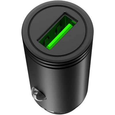 Автомобильное зарядное устройство XO CC39 (1USB, QC3.0, 18W) с кабелем Type-C Black