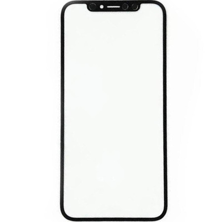 Стекло фронтальное c OCA-пленкой iPhone 12 Pro Max, черное (Класс А)