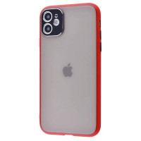 Чехол-силикон Shadow MatteCamera Protect iPhone 11 Pro Red/Black