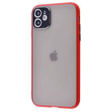 Чехол-силикон Shadow MatteCamera Protect iPhone 11 Pro Red/Black