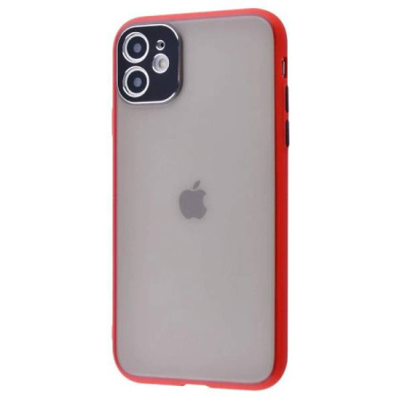 Чехол-силикон Shadow MatteCamera Protect iPhone 11 Pro Red/Black