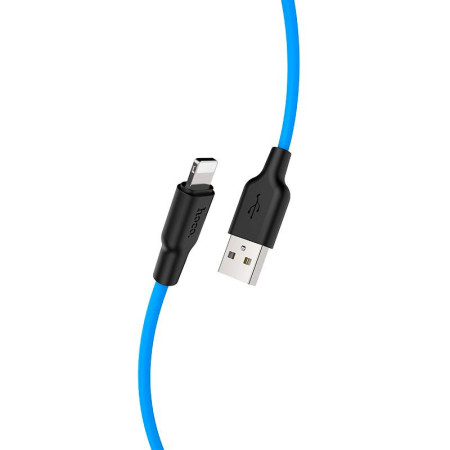 Кабель Hoco X21 Silicone Type-C Black/Blue (1m)
