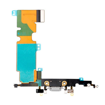 Шлейф для iPhone 8 Plus, конектора зарядки, Білий