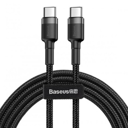 Кабель USB Baseus Cafule Type-C/Type-C (CATKLF-HG1) (2m) (Черный \ Black)  (Класс B)