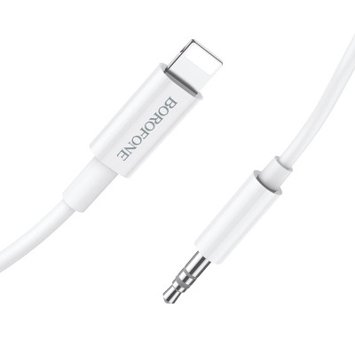 Кабель AUX Borofone BL9 Lightning to 3,5 1m White