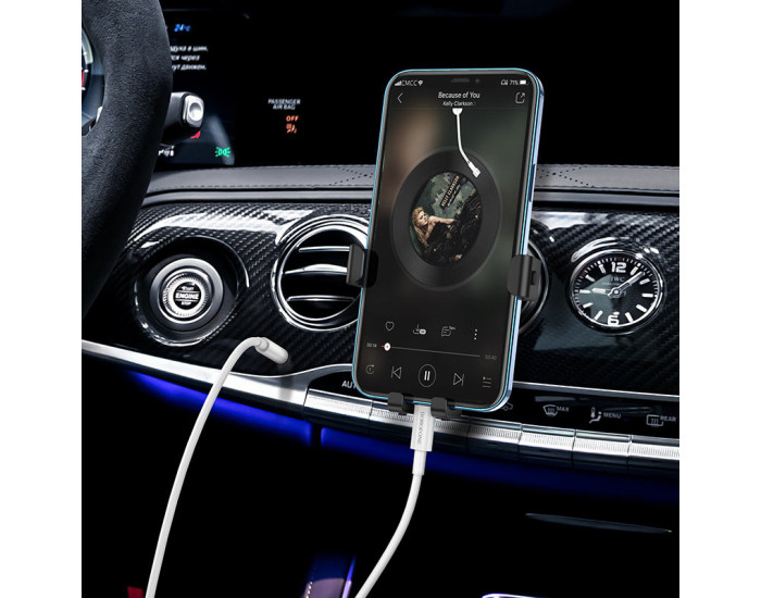 Кабель AUX Borofone BL9 Lightning to 3,5 1m White