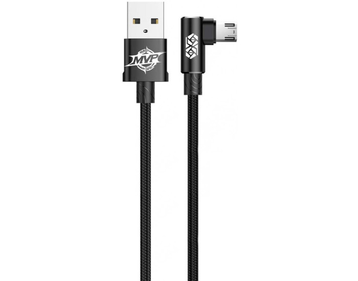 Кабель USB Baseus MVP Elbow Micro (L Shape) (CAMMVP-A01)  (1m) (черный  Black)