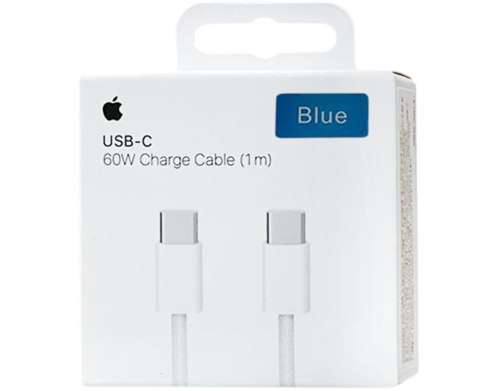 Кабель Original Quality Type-C to Type-C (Woven) (box) 1m, Blue