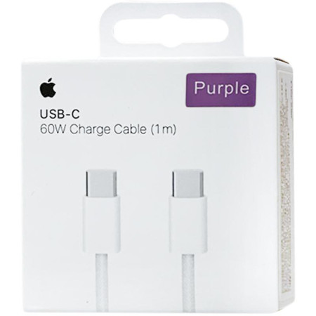 Кабель Original Quality Type-C/Type-C (Woven) (box) 1m, Purple