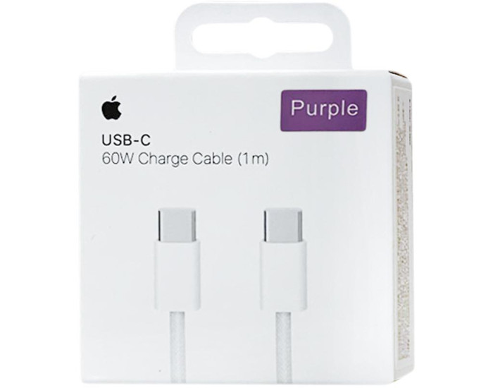 Кабель Original Quality Type-C to Type-C (Woven) (box) 1m, Purple