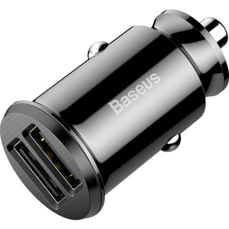 Автомобильное зарядное устройство Baseus 2USB Grain (3.1A) (CCALL-ML01) (Черный / Black) (Класс А)