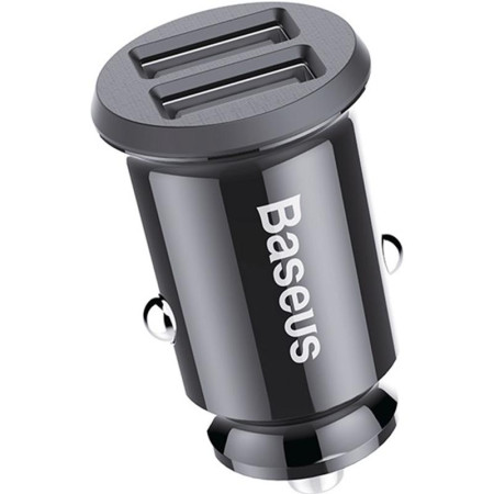 Автомобильное зарядное устройство Baseus 2USB Grain (3.1A) (CCALL-ML01) (Черный / Black) (Класс А)