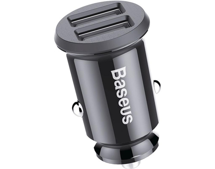 Автомобільне зарядний пристрій Baseus 2USB Grain (3.1A) (CCALL-ML01) (Чорний / Black)
