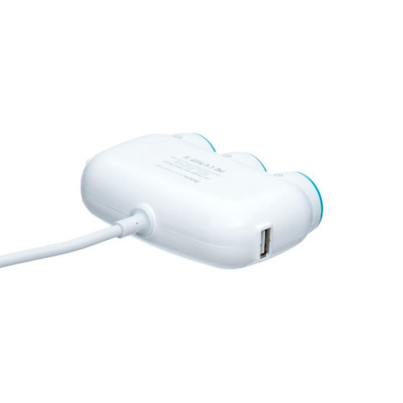 Автомобильный разветвитель HOCO C1 + 2USB, (Белый / White)