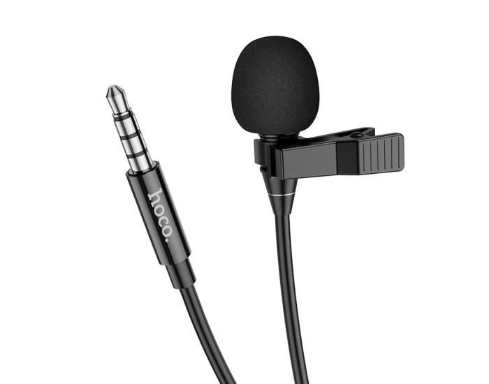 Мікрофон Петличний Hoco L14 (3.5mm/2m) Black