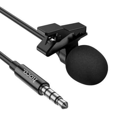 Микрофон Петличный Hoco L14 (3.5mm/2m) Black
