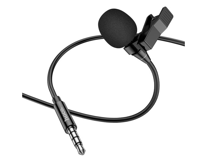Мікрофон Петличний Hoco L14 (3.5mm/2m) Black