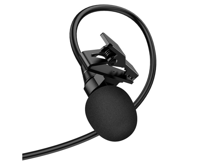 Мікрофон Петличний Hoco L14 (3.5mm/2m) Black