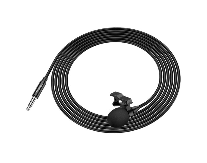 Мікрофон Петличний Hoco L14 (3.5mm/2m) Black