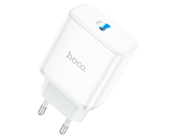 Мережеве зарядний пристрій Hoco C104A Stage (1USB-C/PD20W) White