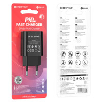 Сетевое зарядное устройство Borofone BA65A Single port (PD20W) Черный