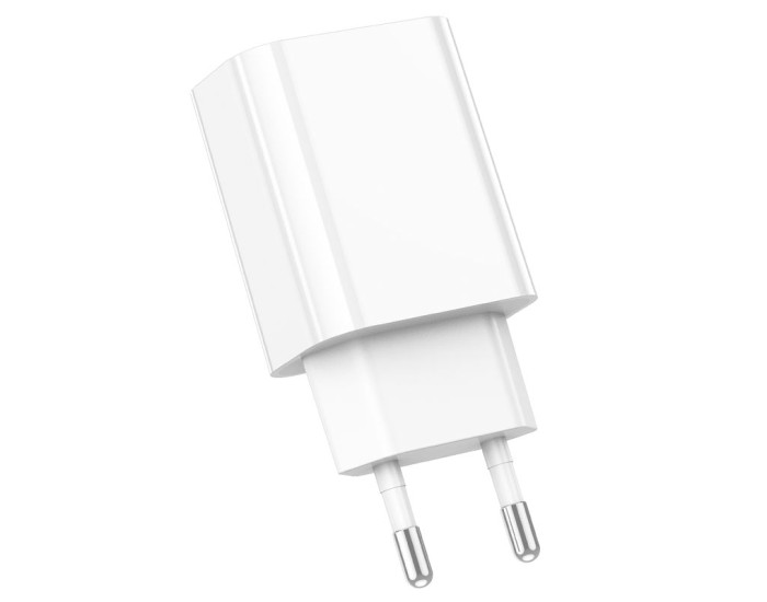 Мережеве зарядний пристрій Borofone BA65A Single port (PD20W) Білий