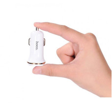 Автомобильное зарядное устройство Hoco Z1 с кабелем Micro (2USB, 2.1A) White