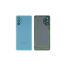 Задняя панель корпуса для Samsung A325 Galaxy A32, синяя со стеклом камеры (Класс B)