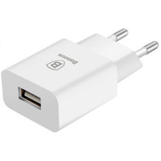 Сетевое зарядное устройство Baseus Letour EU (1USB,2.1A) White