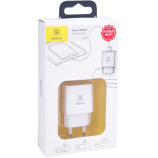 Мережеве зарядний пристрій Baseus Letour EU (1USB,2.1A) White