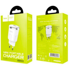 Мережеве зарядний пристрій Hoco C37A (1USB,2.4A) (Білий / White)