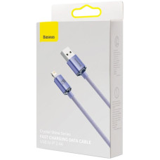 Кабель USB Baseus Crystal Shine USB to Lightning (2.4A/1.2m) Purple (CAJY000005)