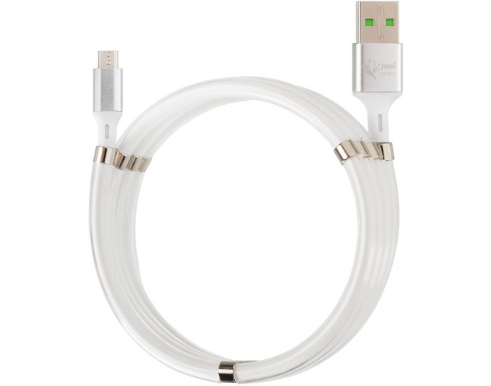Кабель USB Krazi Super KZ-UC001m MicroUSB (Белый / White)