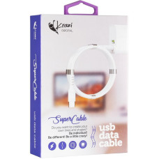 Кабель USB Krazi Super KZ-UC001m MicroUSB (Білий / White)