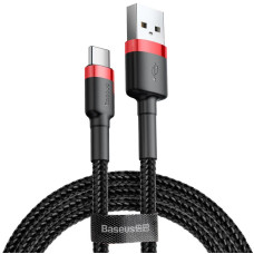 Кабель USB Baseus Cafule Type-C (CATKLF-B91) (1m) (Black/Red)