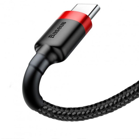 Кабель USB Baseus Cafule Type-C (CATKLF-B91) (1m) (Black/Red) (Класс B)