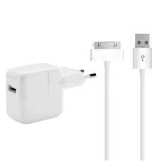 Сетевое зарядное устройство Apple iPad 2/3/4 с кабелем 30-pin (Белый / White)